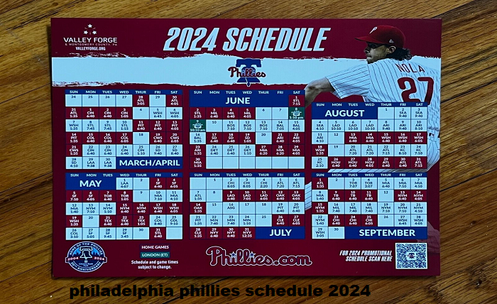 philadelphia phillies schedule 2024