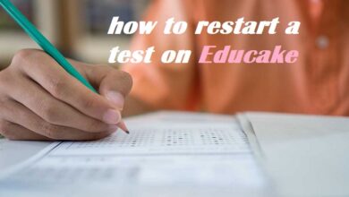 how to restart a test on educake